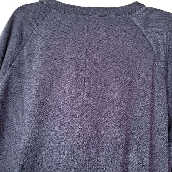 Larace Women Plus Size Long Sleeve Button Down Cardigan With Pockets - Navy Blue - Picture 6 of 10